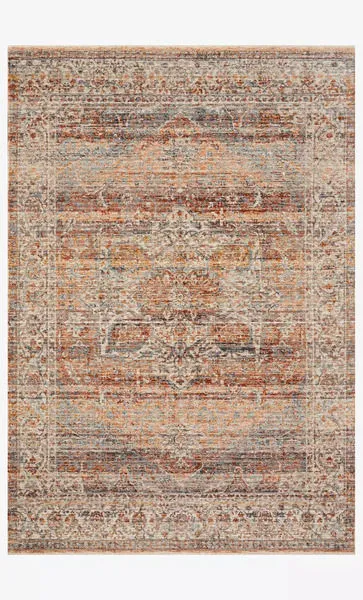 Product Image 2 for Lourdes Tangerine / Ocean Rug from Loloi