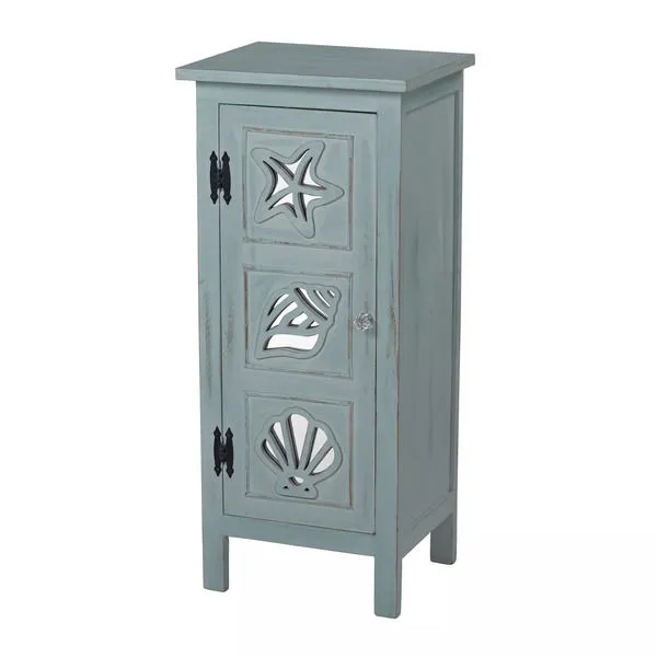 Product Image 1 for Normandy Shore Mirrored Seashell Cabinet By from Elk Home