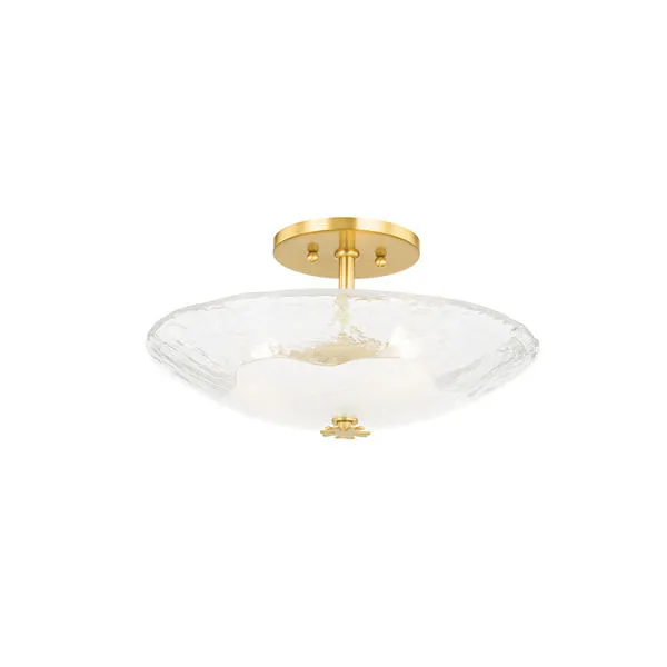 Product Image 1 for Lago 3-Light Small Aged Brass Flush Mount Light from Hudson Valley