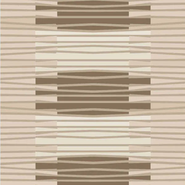 Zaire removable peel and stick wallpaper with geometric horizontal stripe pattern in beige and brown tones