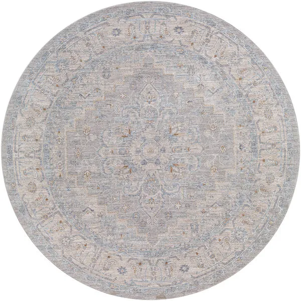 Product Image 1 for Avant Garde Woven Light Gray / Denim Rug - 7'10" Round from Surya