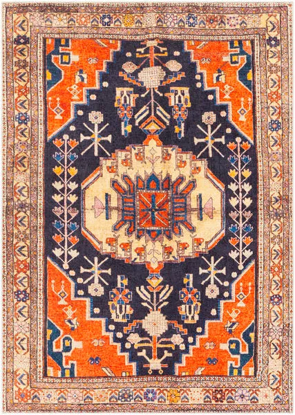 Product Image 4 for Amelie Bright Orange / Navy Rug from Surya