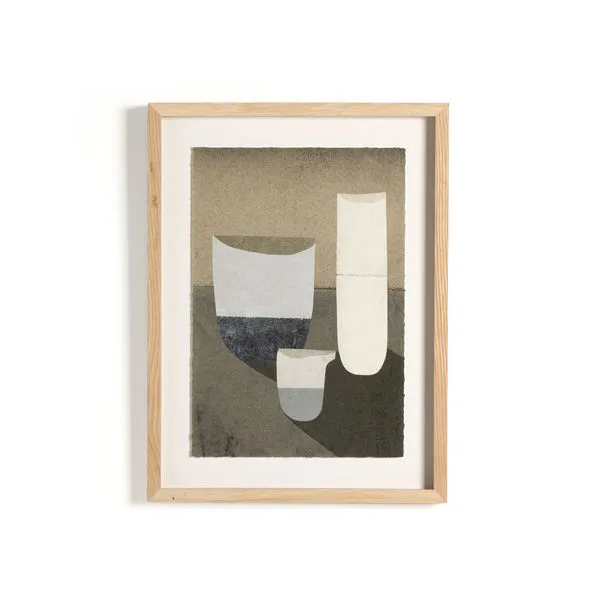 Product Image 1 for Bowl And Cup Framed Mixed Media Collage by Dan Hobday from Four Hands