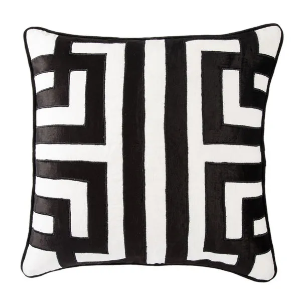Product Image 2 for Ordella White/ Black Geometric Polyester Throw Pillow from Jaipur 
