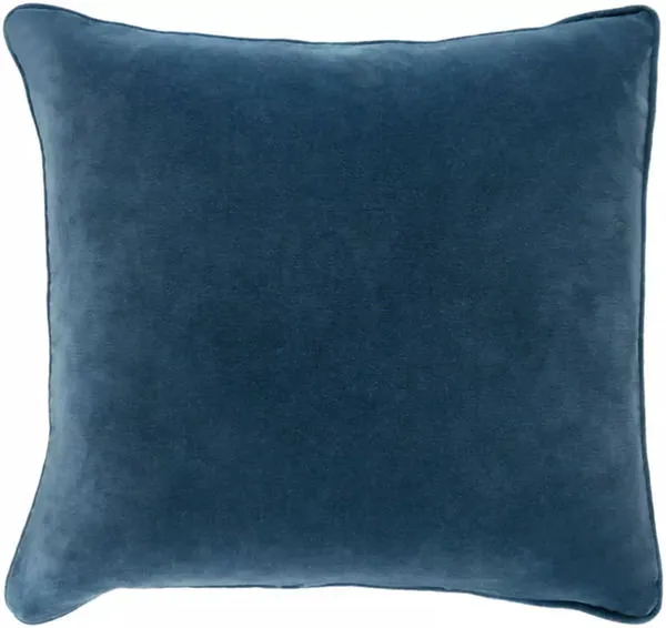 Product Image 1 for Safflower Blue Velvet Pillow  from Surya