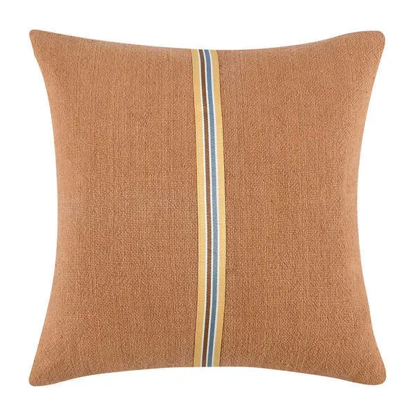 Product Image 1 for Rowland 22" Cotton Linen Blend Throw Pillow, Hazel Brown from Classic Home Furnishings