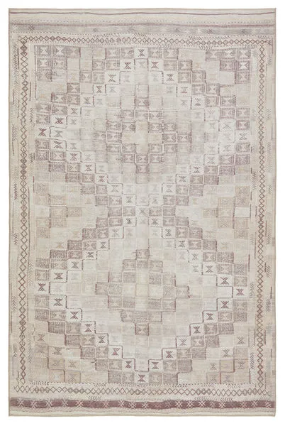 Product Image 6 for Davina Tribal Beige/ Burgundy Rug from Jaipur