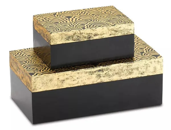 Product Image 2 for Golden Boxes Set Of 2 from Currey & Company