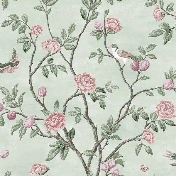 Product Image 1 for Laura Ashley Eglantine Eau de Nil Wallpaper from Graham & Brown