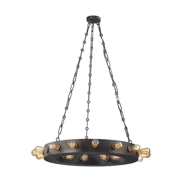 Product Image 1 for Venue 24 Light Chandelier In Speckled Iron from Elk Lighting