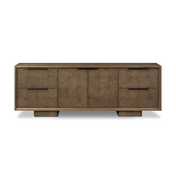 Product Image 1 for Salta Brown Oak Thick Veneer Media Console from Four Hands