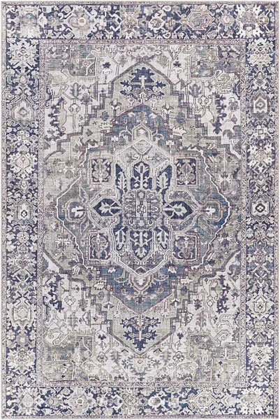 Product Image 6 for Iris Charcoal / Sage Rug from Surya
