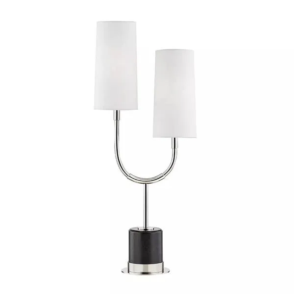 Product Image 1 for Vesper 2 Light Marble Table Lamp from Hudson Valley