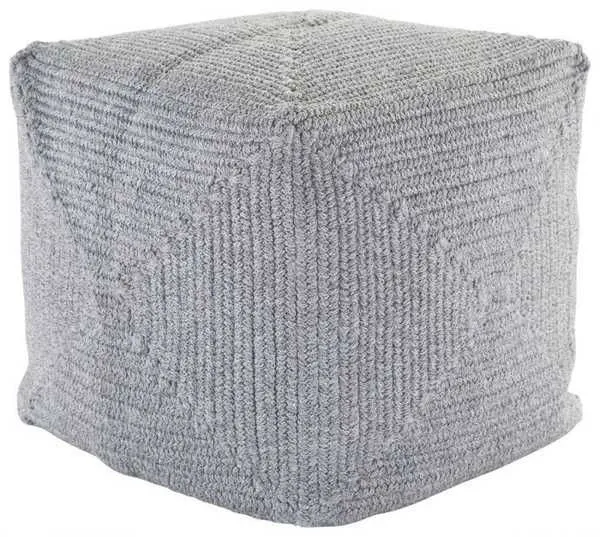 Product Image 2 for Bridgehampton Solid Light Gray Indoor/ Outdoor Pouf from Jaipur