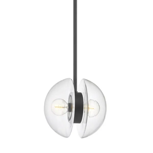 Product Image 1 for Kert 2-Light Small Pendant - Black Brass from Hudson Valley