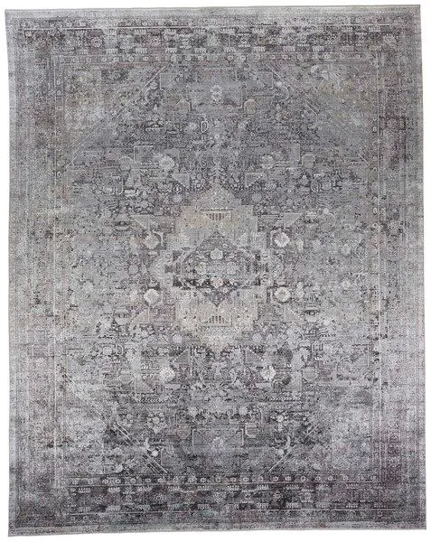 Product Image 4 for Sarrant Opal Gray / Blue Silver Rug from Feizy Rugs