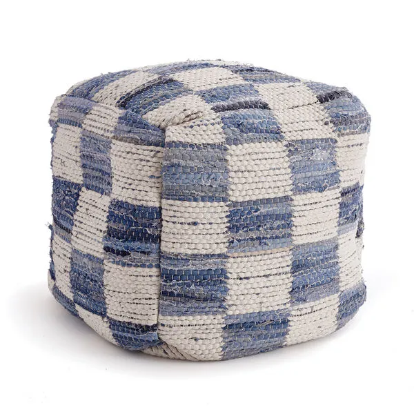 Product Image 2 for Barclay Butera Denim Check Pouf from Napa Home And Garden