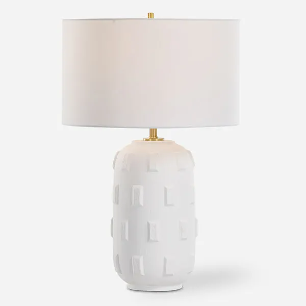 Product Image 1 for Emerie Textured White Table Lamp from Uttermost