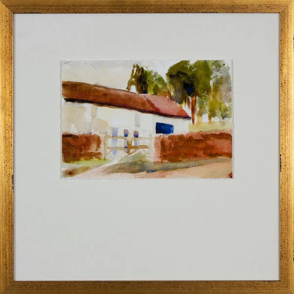 Product Image 1 for French Countryside Serenade 17"x17" Landscape Watercolor Painting from Shadow Catchers