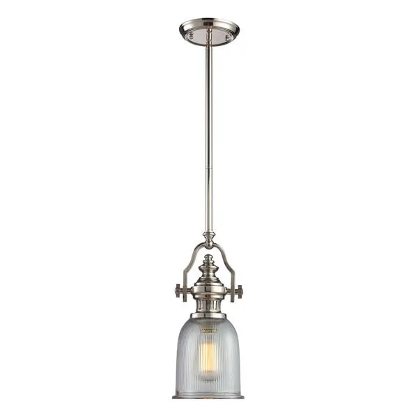 Product Image 1 for Chadwick 1 Light Pendant In Polished Nickel from Elk Lighting