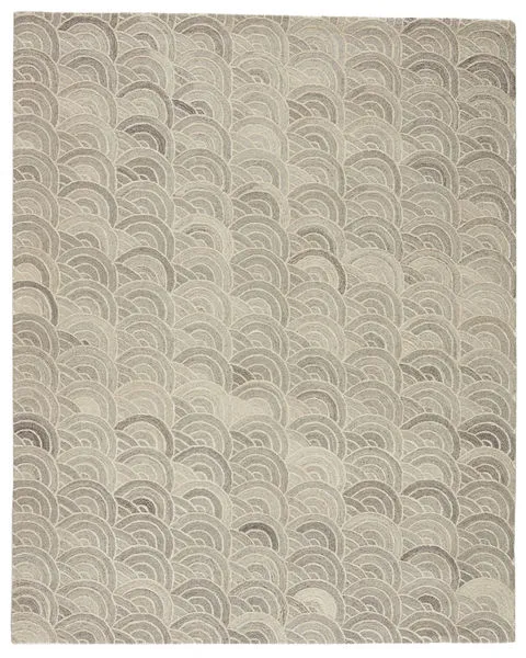 Product Image 3 for Verde Home by Tokyo Handmade Geometric Gray/ Ivory Rug from Jaipur 