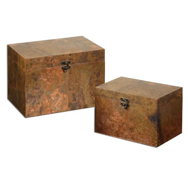 Product Image 2 for Uttermost Ambrosia Copper Boxes S/2 from Uttermost