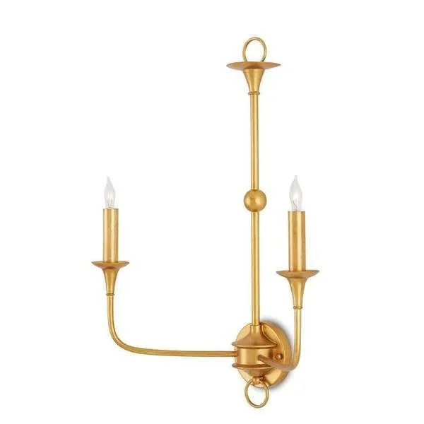 Product Image 1 for Nottaway Gold Large Wall Sconce from Currey & Company