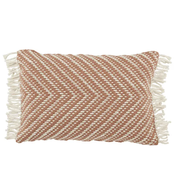 Product Image 2 for Odessa Chevron Mauve/ Ivory Indoor/ Outdoor Lumbar Pillow from Jaipur 
