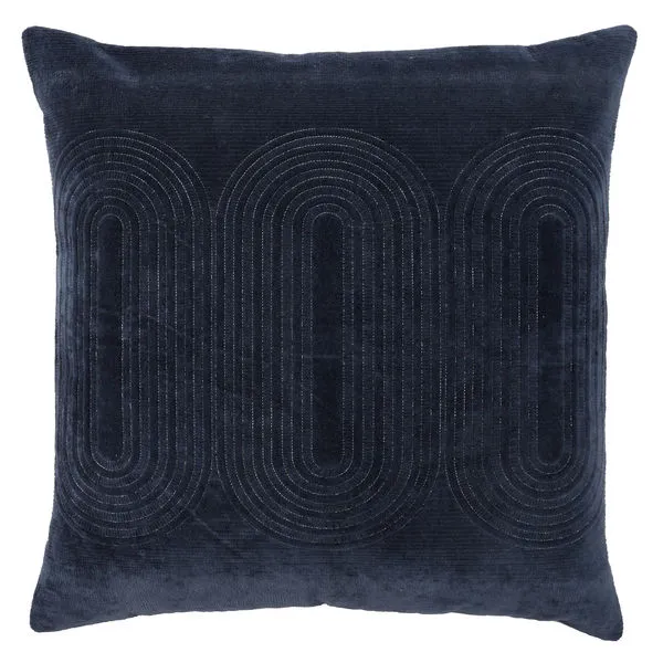 Product Image 3 for Joyce Navy/ Silver Geometric Pillow from Jaipur 