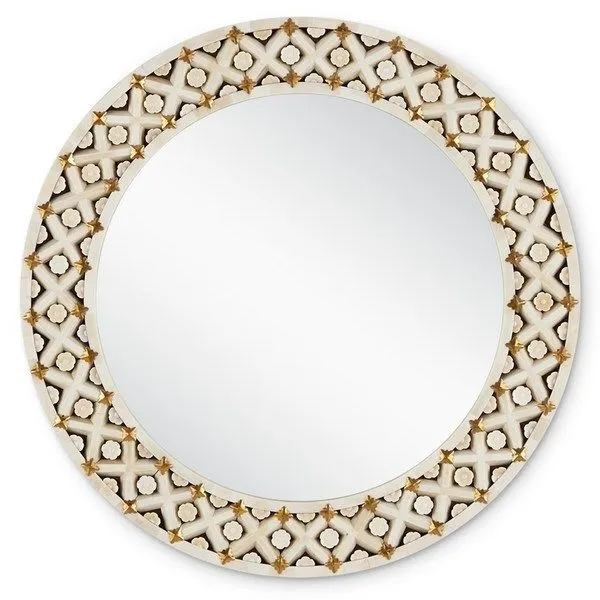 Product Image 1 for Ellaria Round Mirror from Currey & Company
