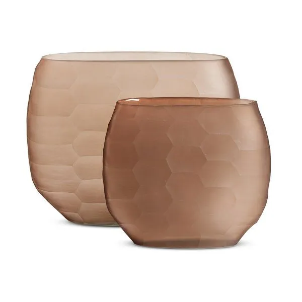 Product Image 1 for Smoked Textured Glass Oval Vases from Four Hands