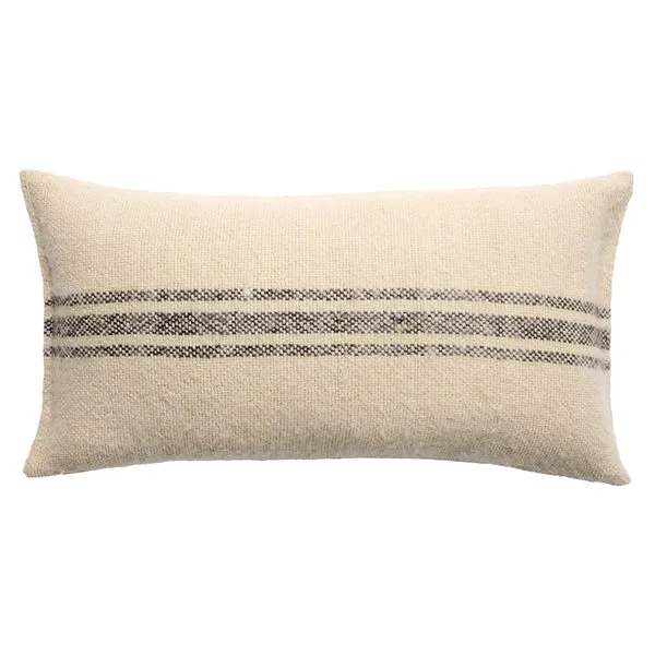 Product Image 1 for Neem X Kovar Handmade Solid Cream / Gray Pillow from Jaipur 