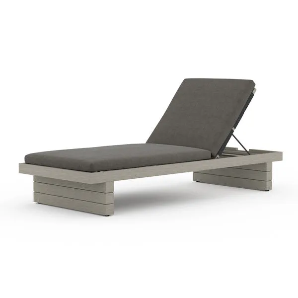 Product Image 3 for Leroy Outdoor Chaise   Weathered Grey from Four Hands