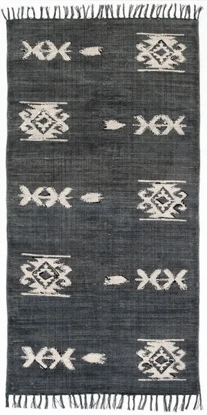 Product Image 4 for Tribal Faded Black Rug - 3'X6' from Four Hands