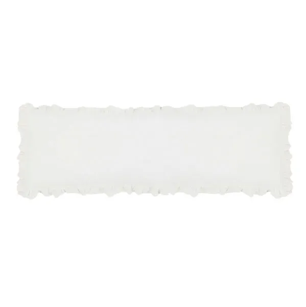Product Image 1 for Charlie 18" x 60" Ruffled Decorative Body Pillow with Insert  - Cream from Pom Pom at Home