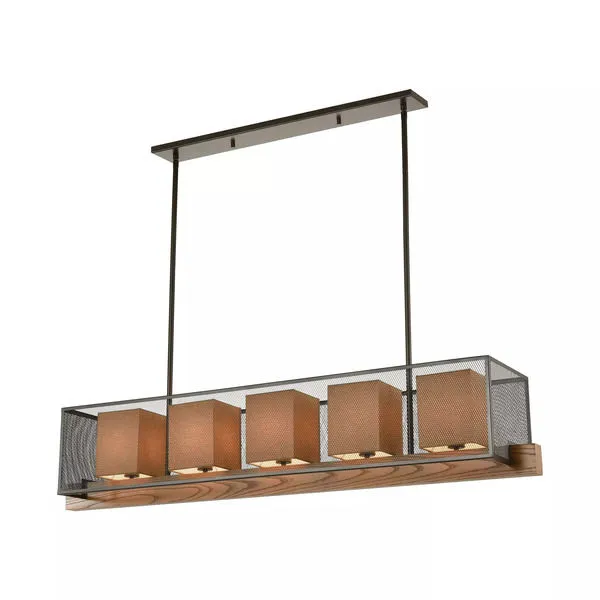 Product Image 2 for Crossbeam 5 Light Island Light In Oil Rubbed Bronze from Elk Lighting