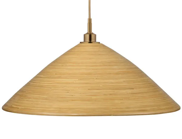 Product Image 1 for Spun 1-Light Natural Bamboo Pendant from Jamie Young