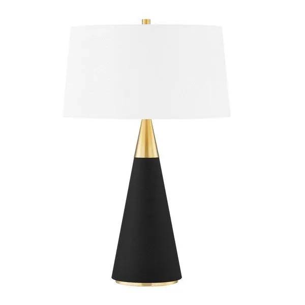 Product Image 1 for Jen 1-Light Matte Black Gold Metal Table Lamp from Mitzi