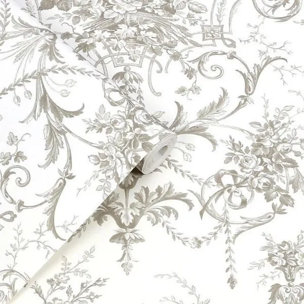 Product Image 1 for Laura Ashley Tuileries Dark Dove Grey Wallpaper from Graham & Brown
