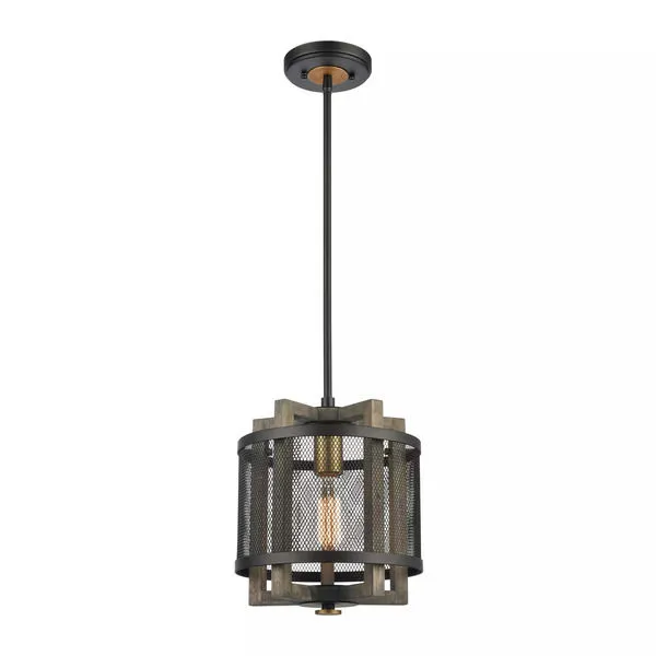 Product Image 2 for Woodbridge 1 Light Mini Pendant In Weathered Oak from Elk Lighting