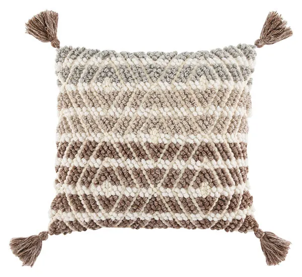 Product Image 3 for Agave Gray/ Brown Geometric Throw Pillow 20 inch by Nikki Chu from Jaipur
