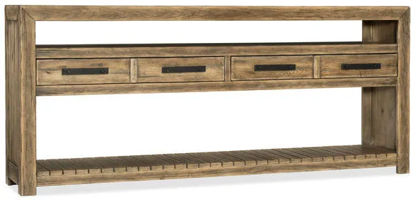 Product Image 1 for Roslyn County Pecan & Maple Veneer Console Table from Hooker Furniture