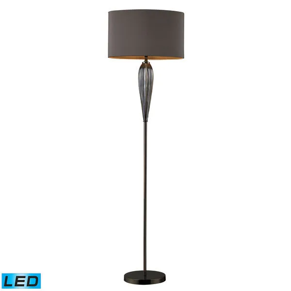Product Image 1 for Carmichael Floor Lamp In Steel Smoked Glass And Black Nickel from Elk Home