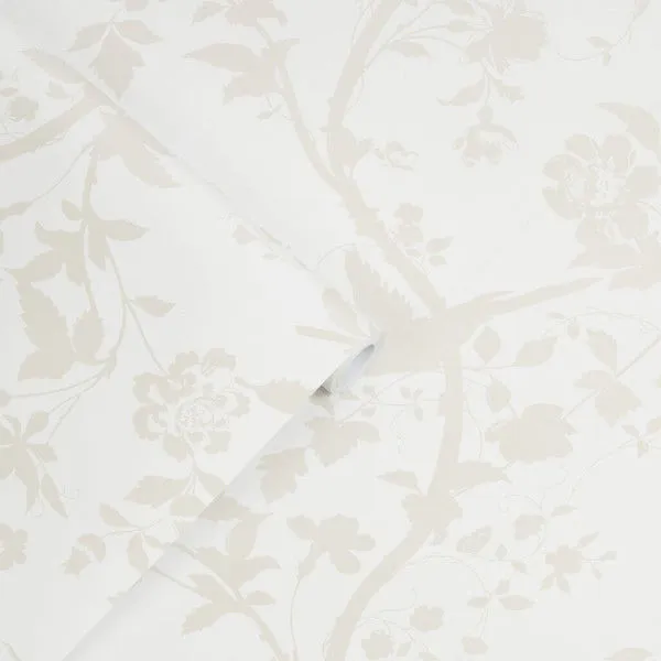 Product Image 1 for Laura Ashley Oriental Garden Pearlescent White Wallpaper from Graham & Brown