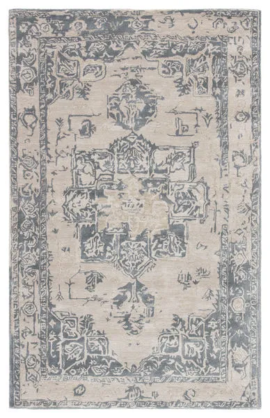 Product Image 2 for Wallace Handmade Medallion Beige/ Blue Rug from Jaipur 