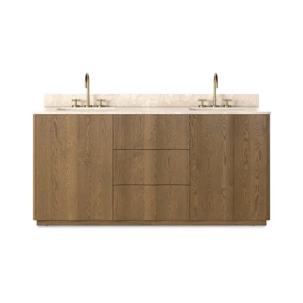 Product Image 1 for Brookhurst Satin Oak Veneer Double Vanity from Four Hands