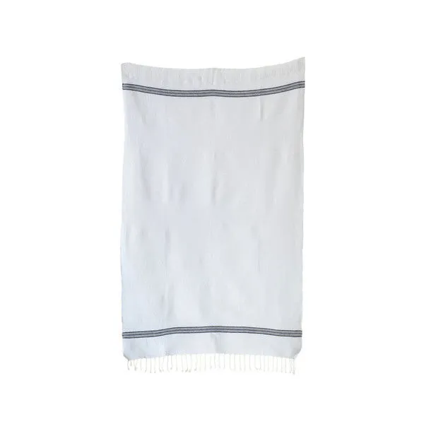 Product Image 2 for White & Black Hand Loomed Bath Towel from Creative Co-Op