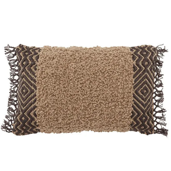 Product Image 2 for Lawson Geometric Tan/ Dark Brown Indoor/ Outdoor Lumbar Pillow from Jaipur 