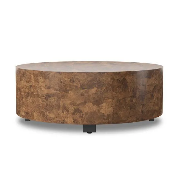 Product Image 1 for Hudson Dark Bark Paper Round Coffee Table from Four Hands