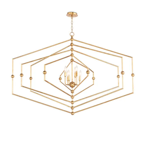 Product Image 1 for Selena Gold Metal Hexagon Chandelier from Regina Andrew Design